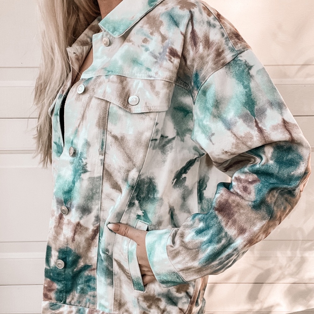 Tie dye denim jacket
